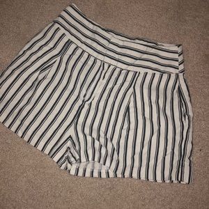 Forever 21 black and white stripe shorts